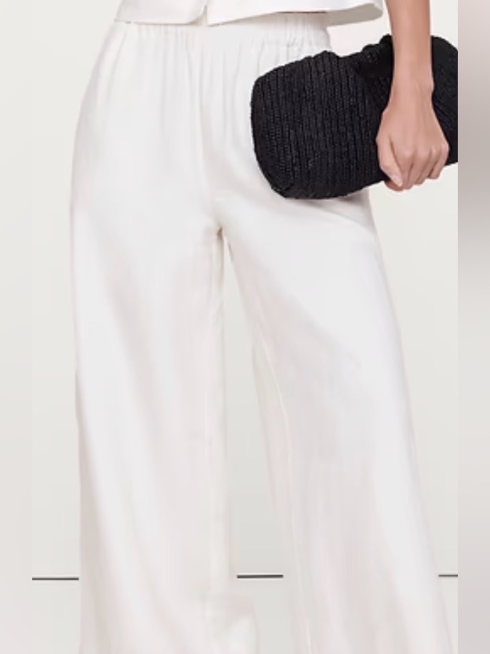 Banana Republic Linen  Cream Drawstring WIDE leg M
